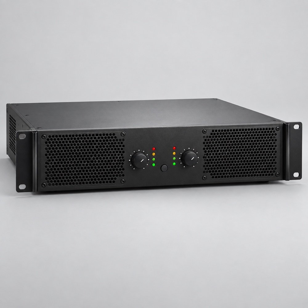 Representative amplifier illustration for Behringer BASEAMP; exact model appearance is unconfirmed