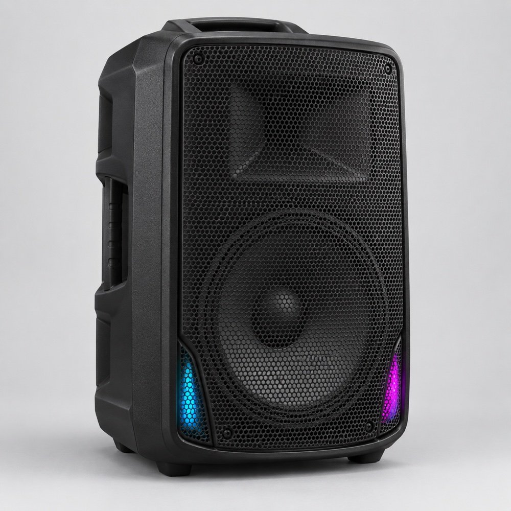Representative speaker illustration for ION A15 with LED; exact model appearance is unconfirmed