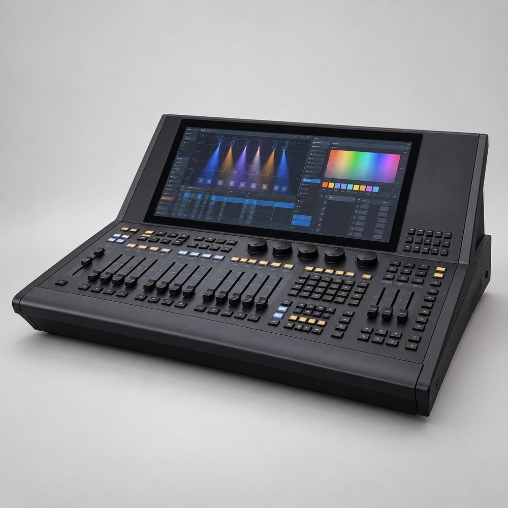 AI illustration of KZ-LK4096 Touchscreen Lighting Console; not an inventory photograph
