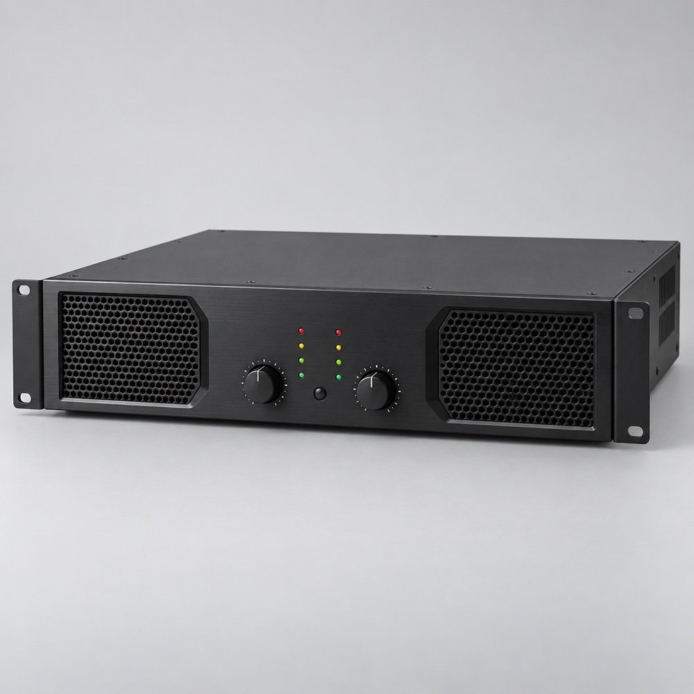 Representative amplifier illustration for M2000; exact model appearance is unconfirmed