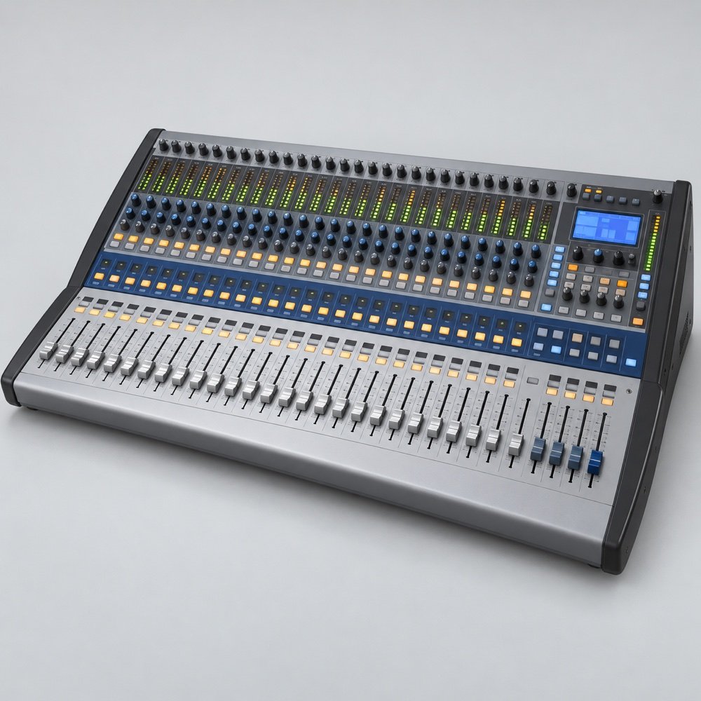 AI model-reference illustration of PreSonus StudioLive 24.4.2; not a photograph of Expomaster inventory