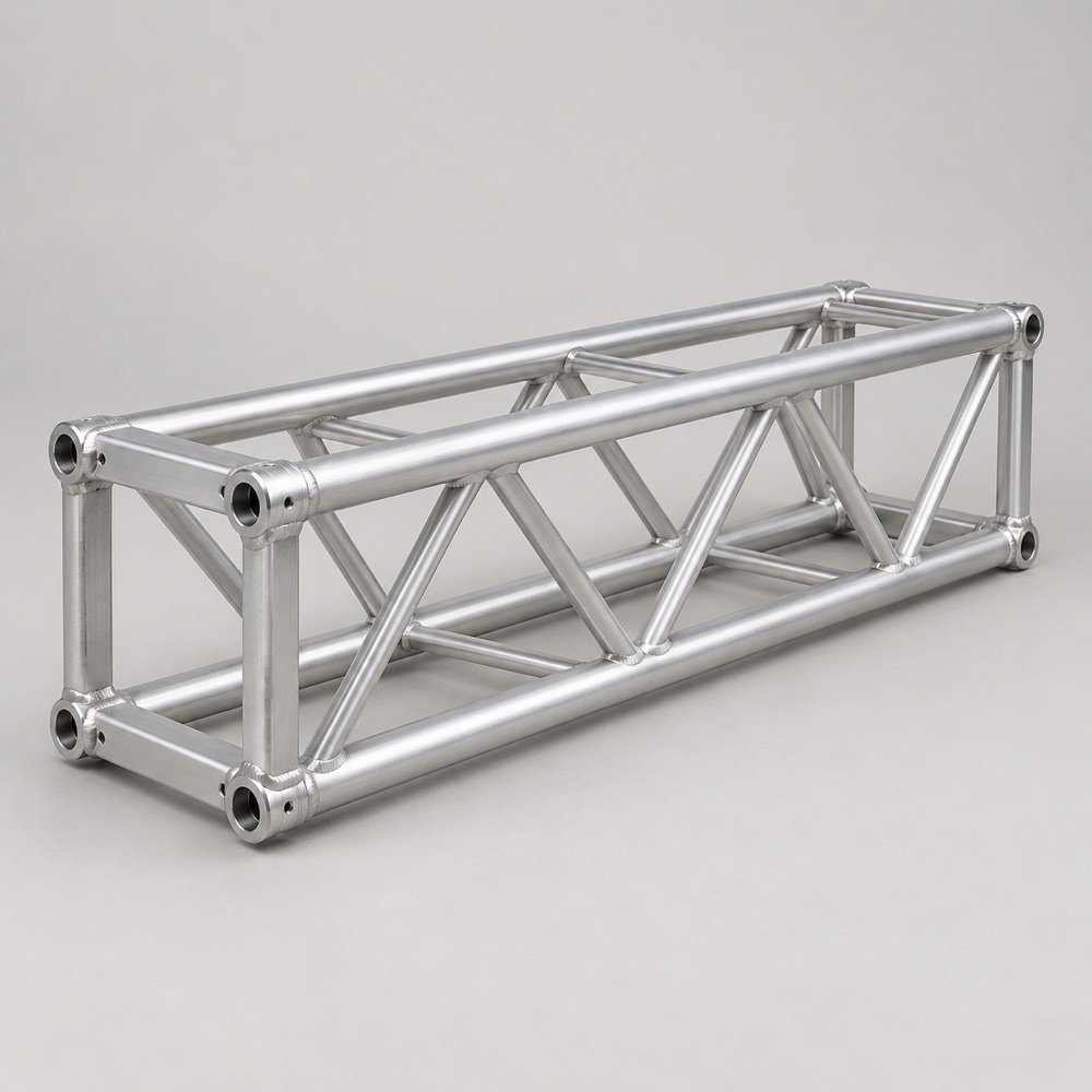 AI illustration of 400 × 400 mm · 1.22 m 1.22 m Aluminium Truss Section; not an inventory photograph